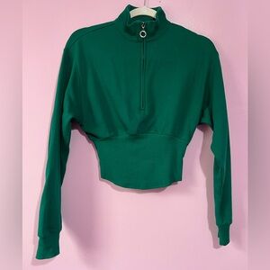Victoria Secret Cinched Waist Half-Zip Top